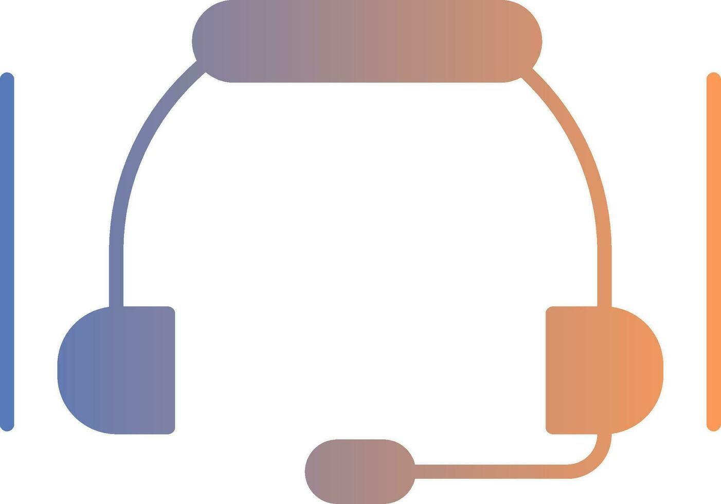 Headset Gradient Icon vector
