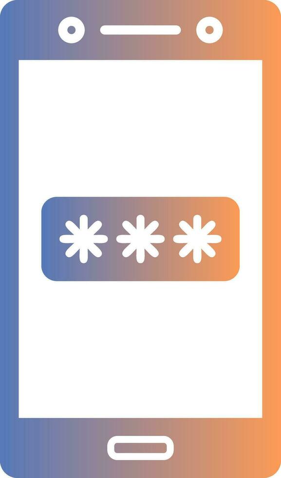 Password Gradient Icon vector