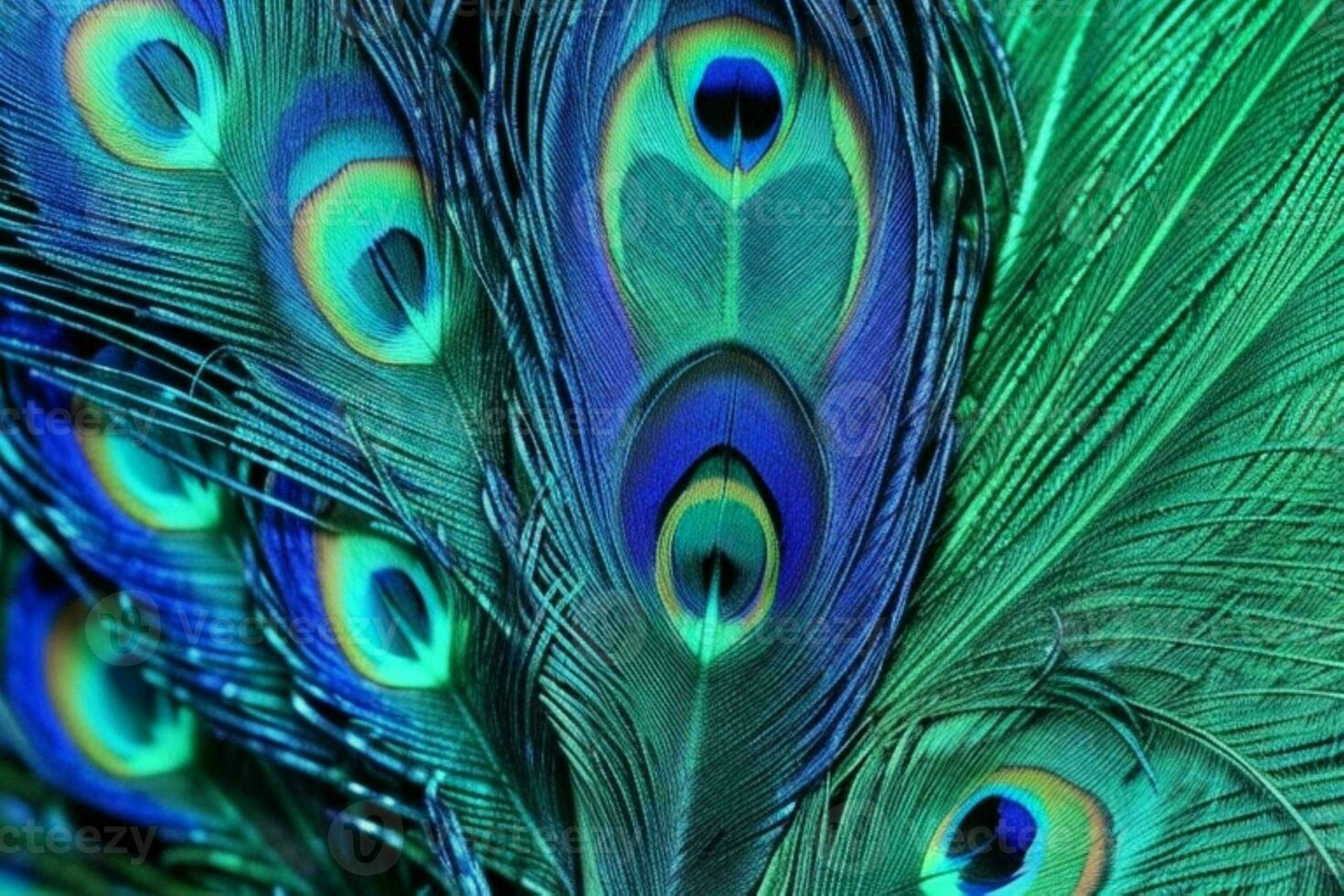 ai generado pavo real vibrante pluma textura fondo de pantalla antecedentes. Pro foto