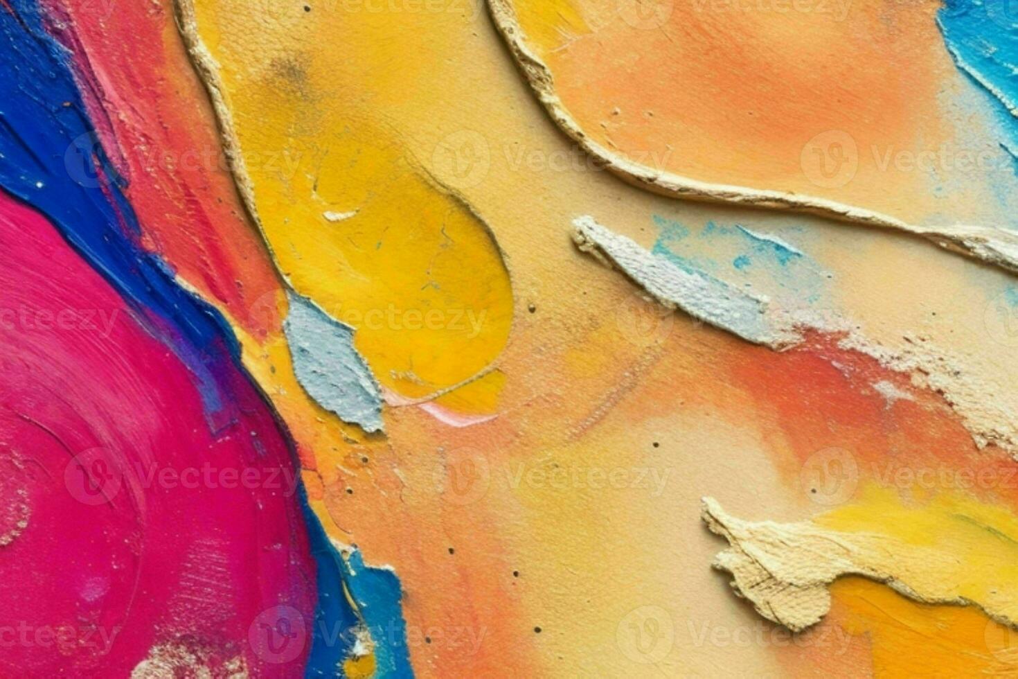 AI generated Closeup of impasto painting abstract rough colorful art painting texture background. Pro Photo
