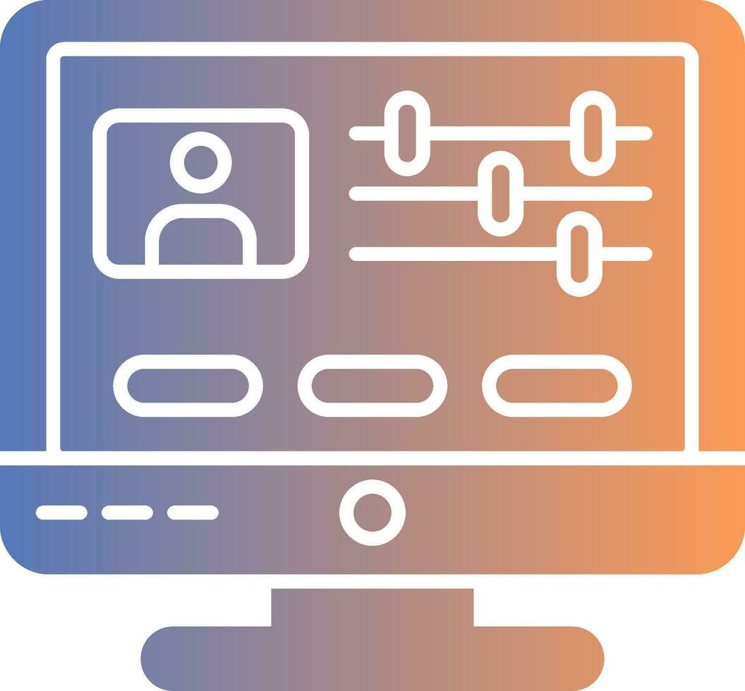 Graphic Editor Gradient Icon vector