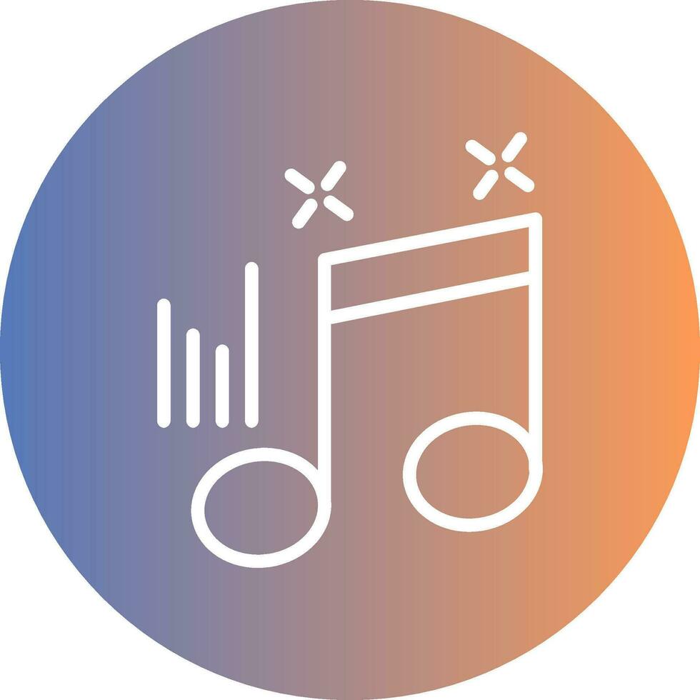 Musical Note Gradient Icon vector