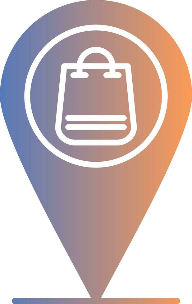Pin Gradient Icon vector