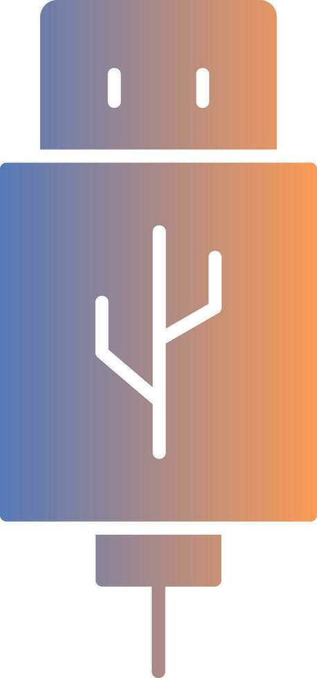 Usb Gradient Icon vector