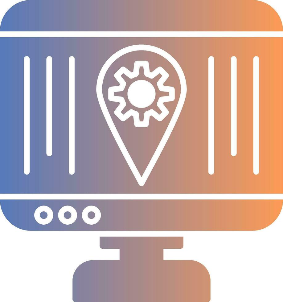 Localization Gradient Icon vector