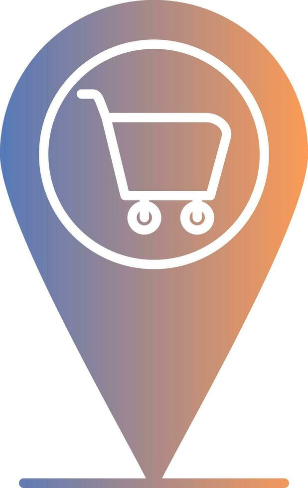 Pin Gradient Icon vector
