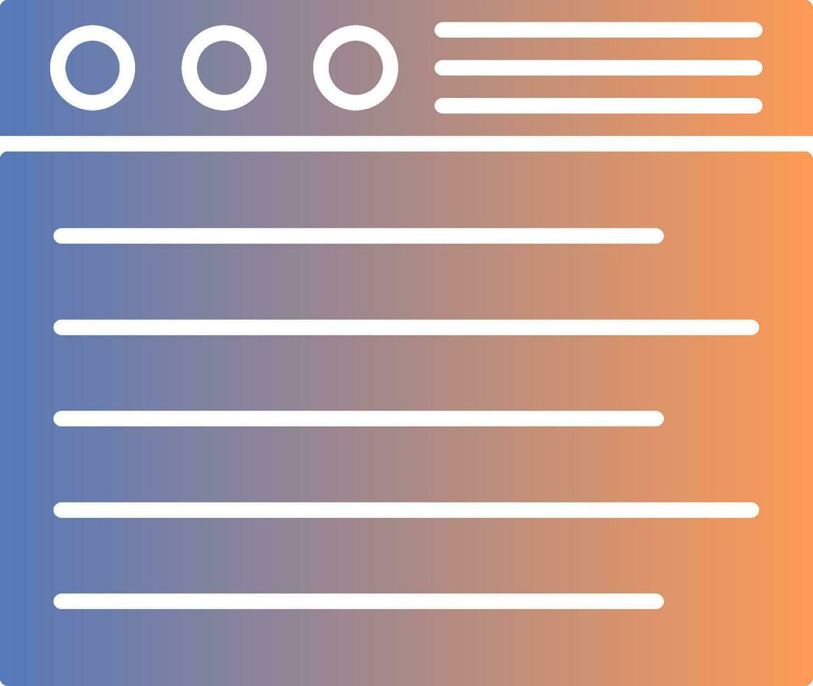 Browser Gradient Icon vector