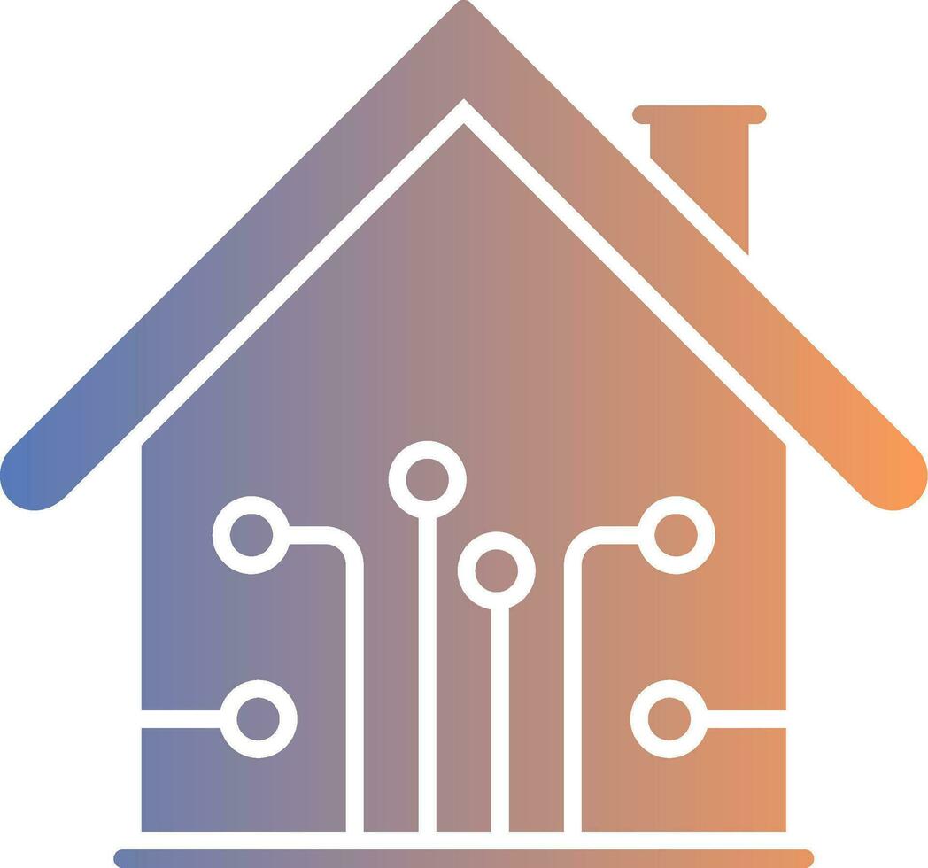 Smart Home Gradient Icon vector