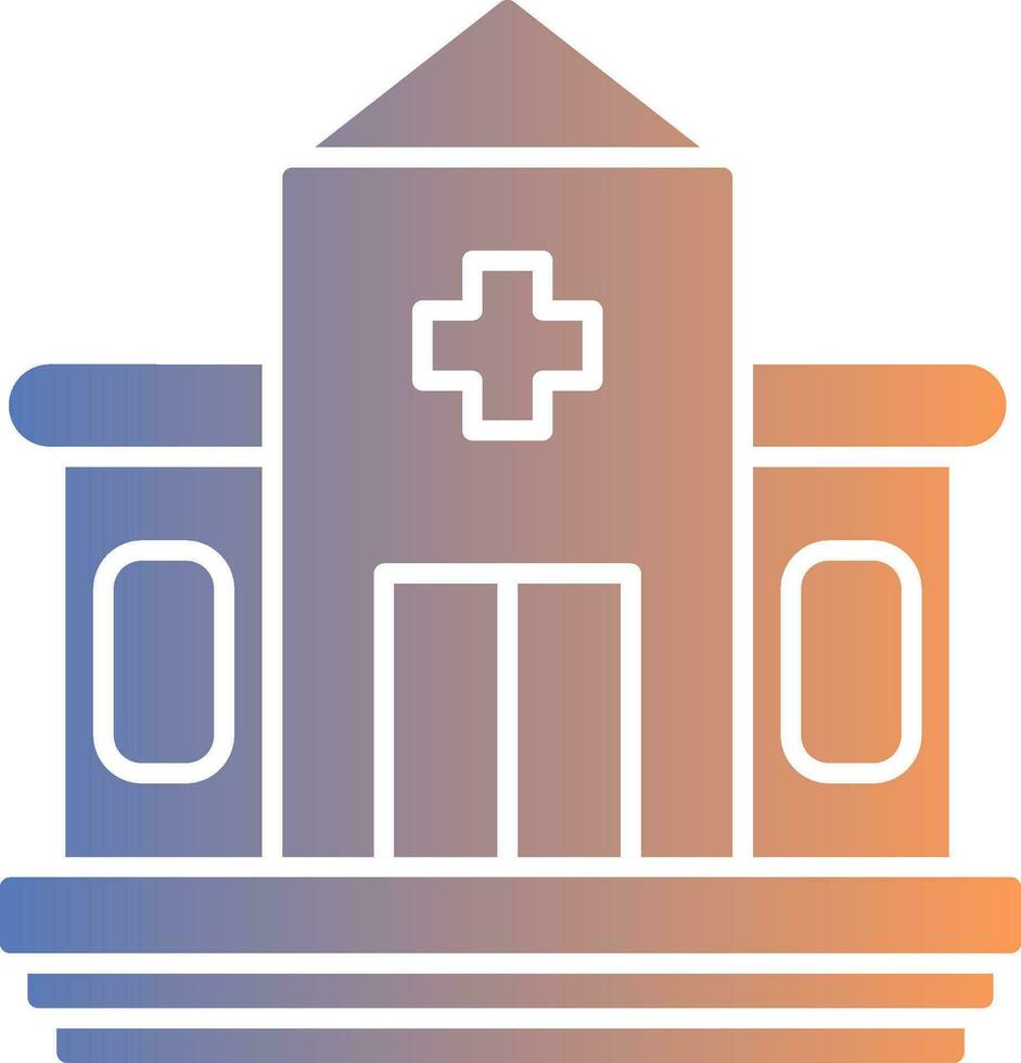 Hospital Gradient Icon vector