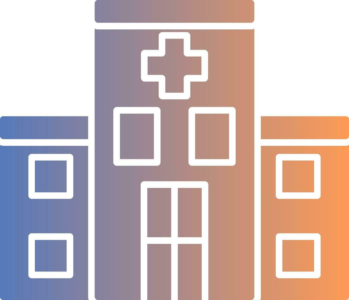 Hospital Gradient Icon vector