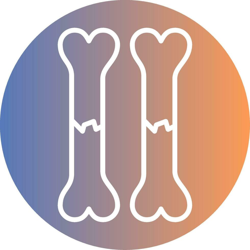 Bone Gradient Icon vector