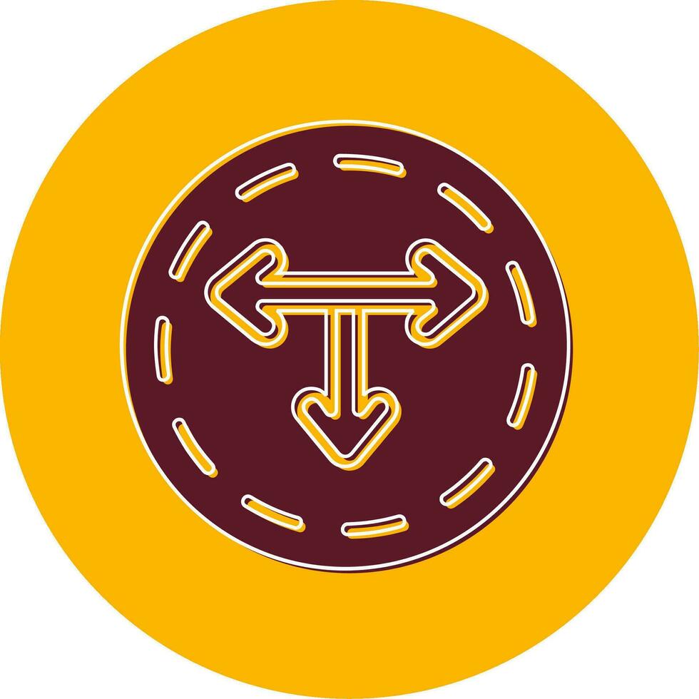 T Junction Vector Icon