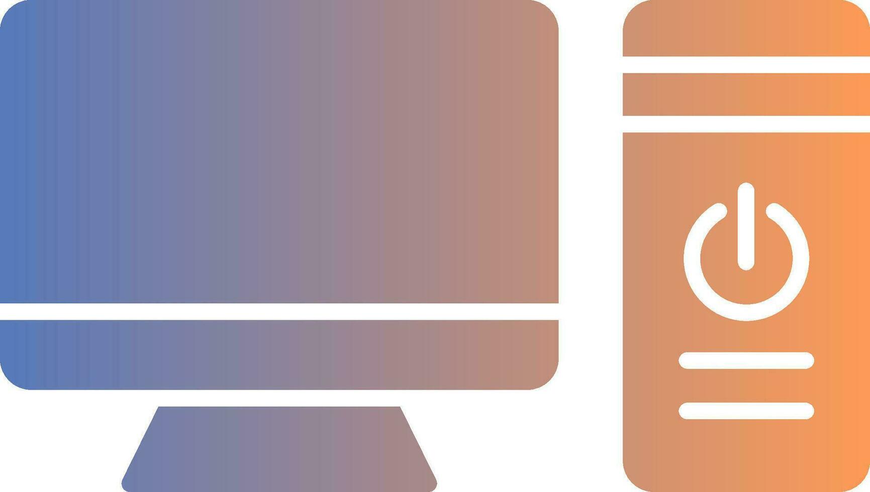 Computer Gradient Icon vector