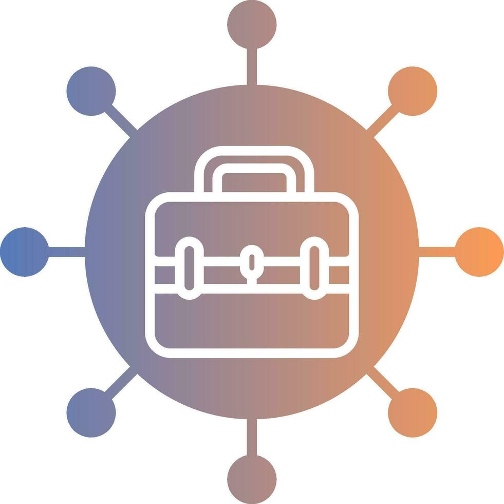 Briefcase Gradient Icon vector