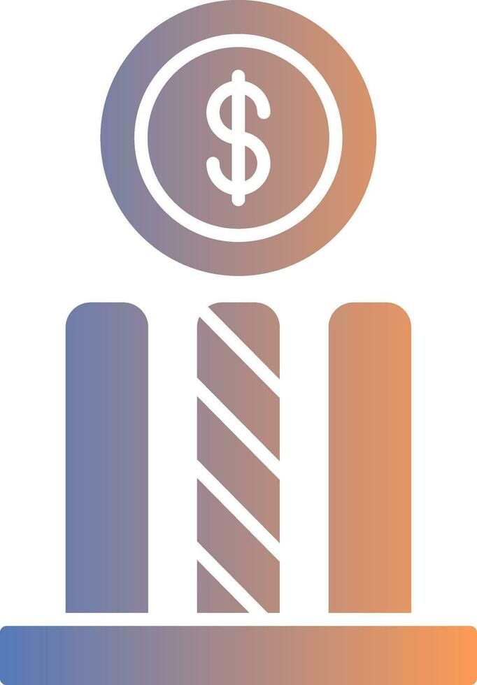 Dollar Gradient Icon vector