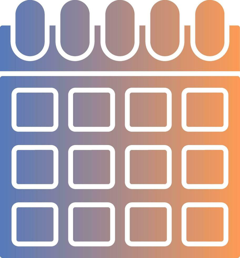 Calendar Gradient Icon vector