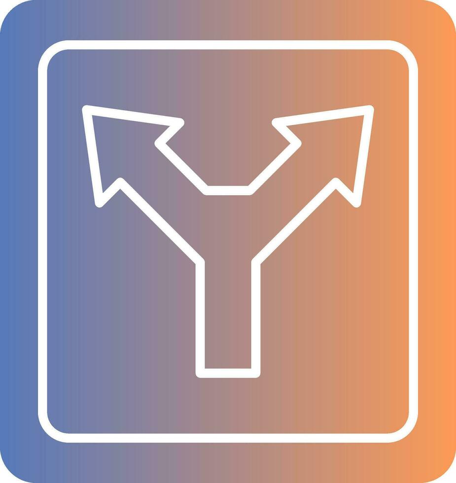 Diverge Gradient Icon vector