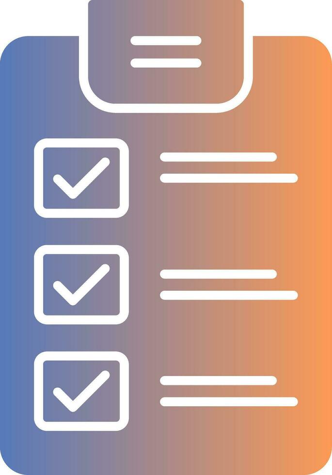 Checklist Gradient Icon vector