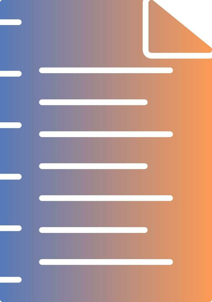 Notebook Gradient Icon vector