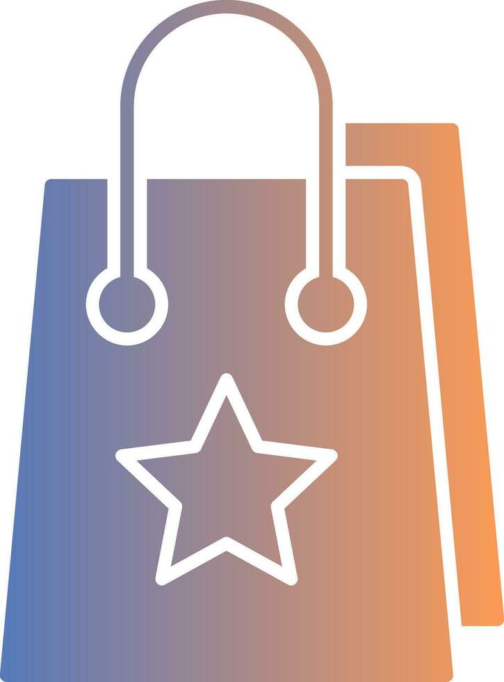 Shopping Bag Gradient Icon vector