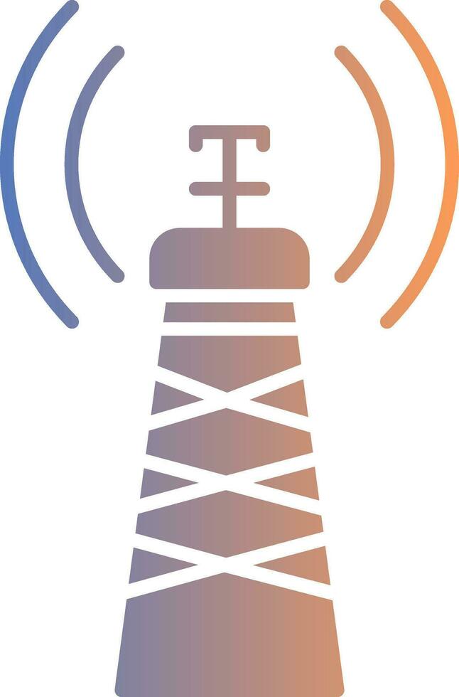 Signal Tower Gradient Icon vector