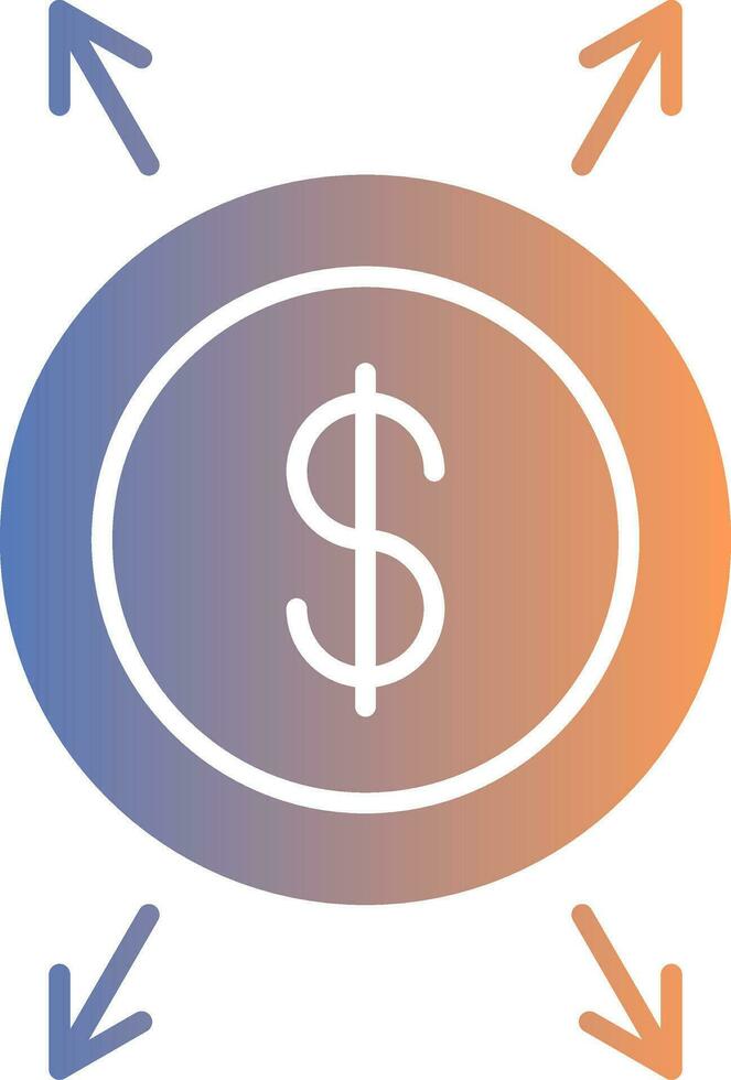 Dollar Gradient Icon vector