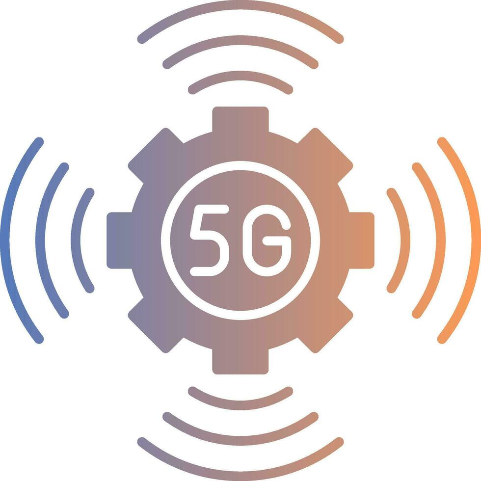 5G Gradient Icon vector