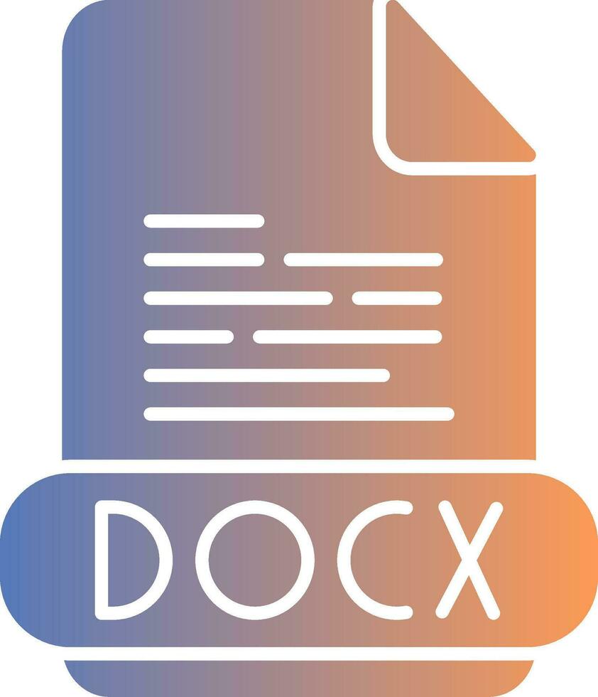 docx degradado icono vector