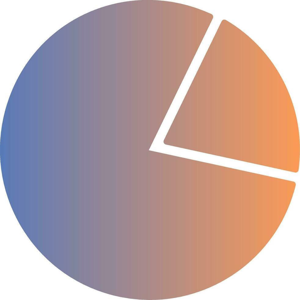 Pie Chart Gradient Icon vector
