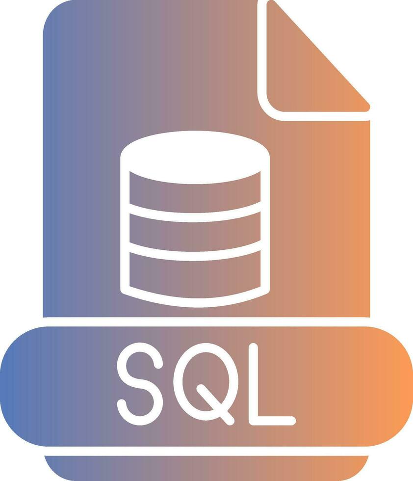 Sql Gradient Icon 36965916 Vector Art at Vecteezy
