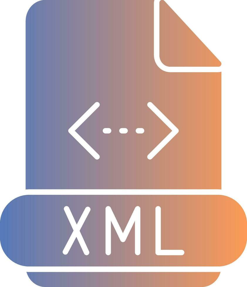 Xml Gradient Icon vector