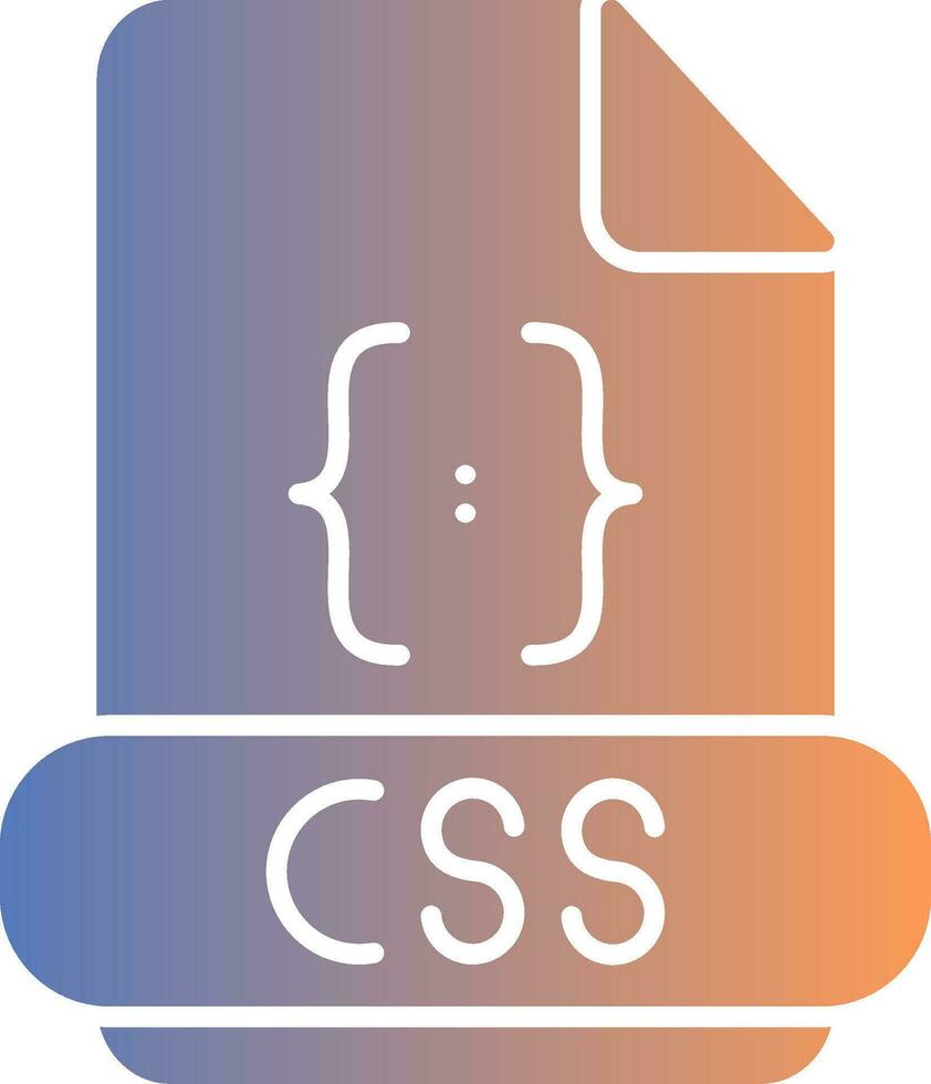 Css Gradient Icon vector