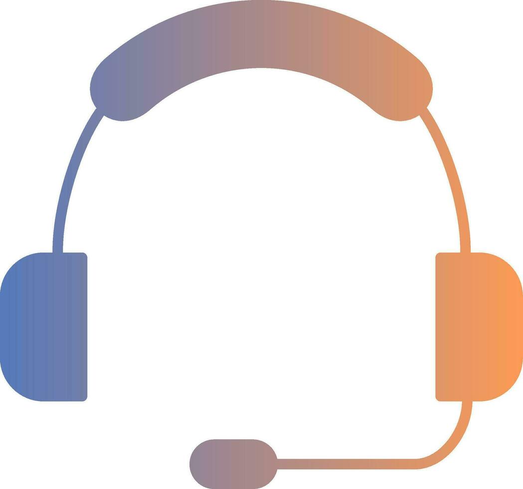 Headset Gradient Icon vector