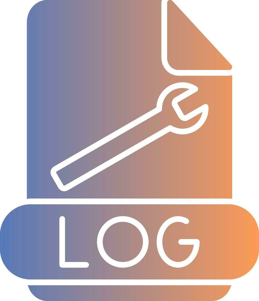 Log Format Gradient Icon vector