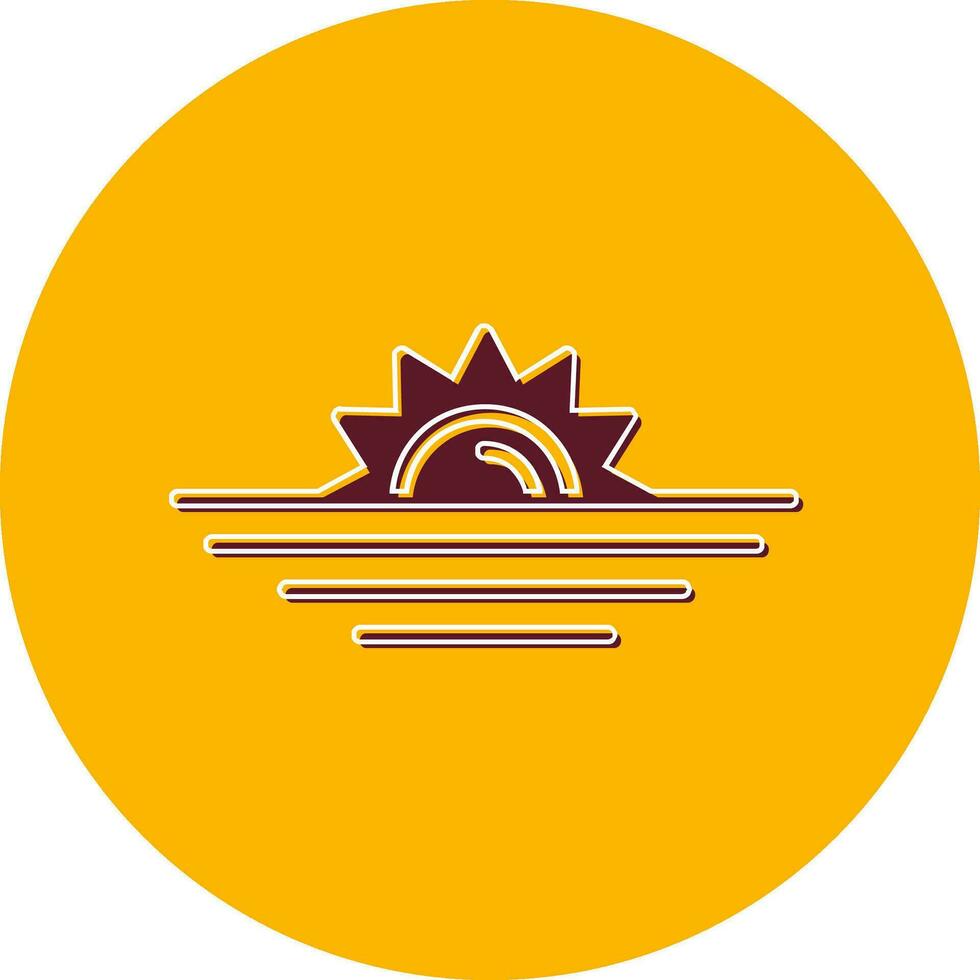 icono de vector de puesta de sol