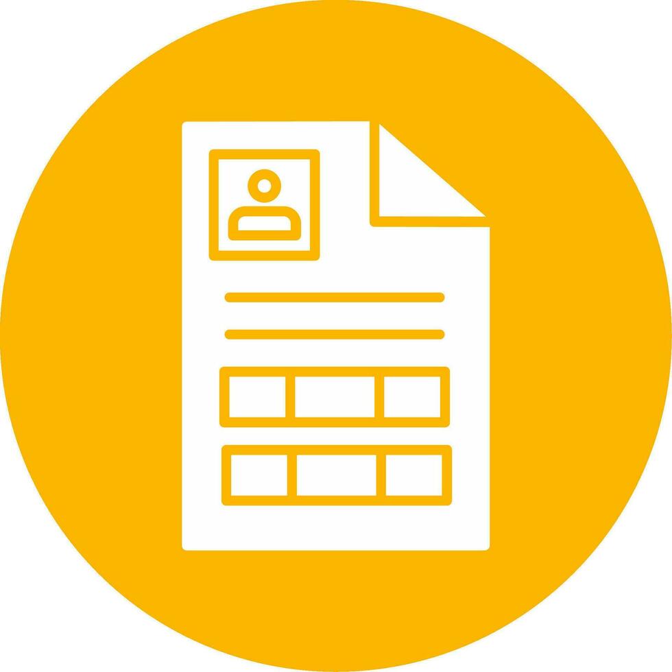 Curriculum Vitae Vector Icon