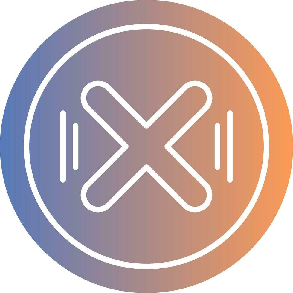 Cancel Gradient Icon vector