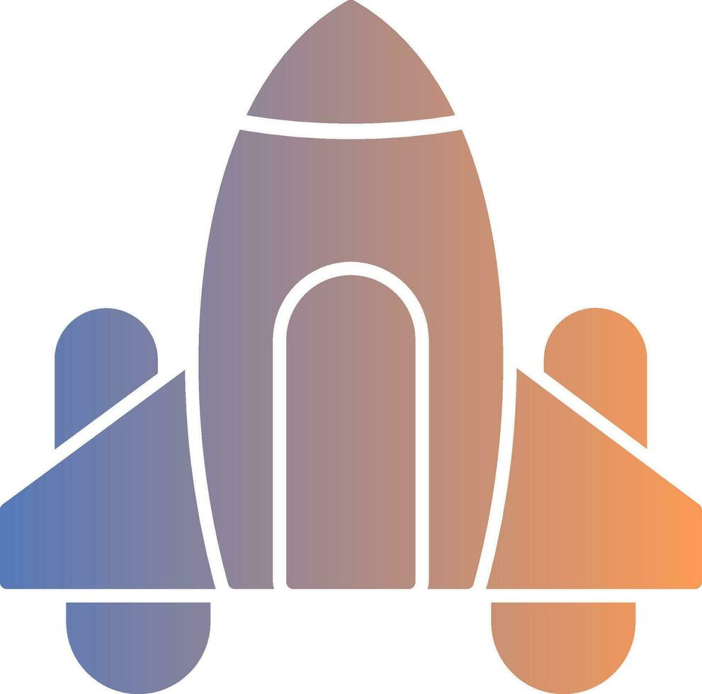 Spaceship Gradient Icon vector