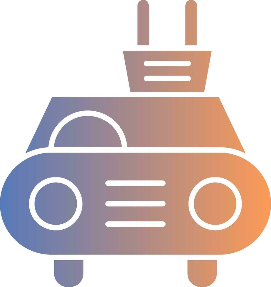 Electric Car Gradient Icon vector