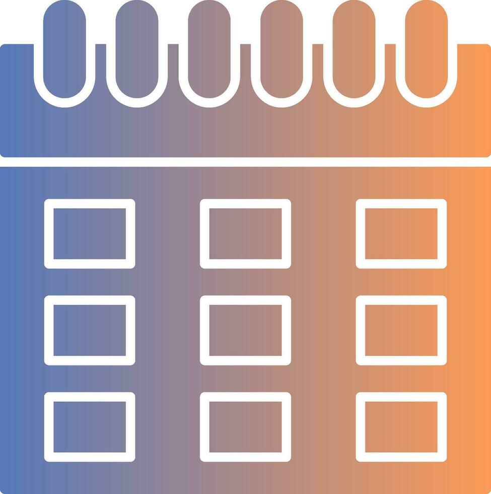 Calendar Gradient Icon vector