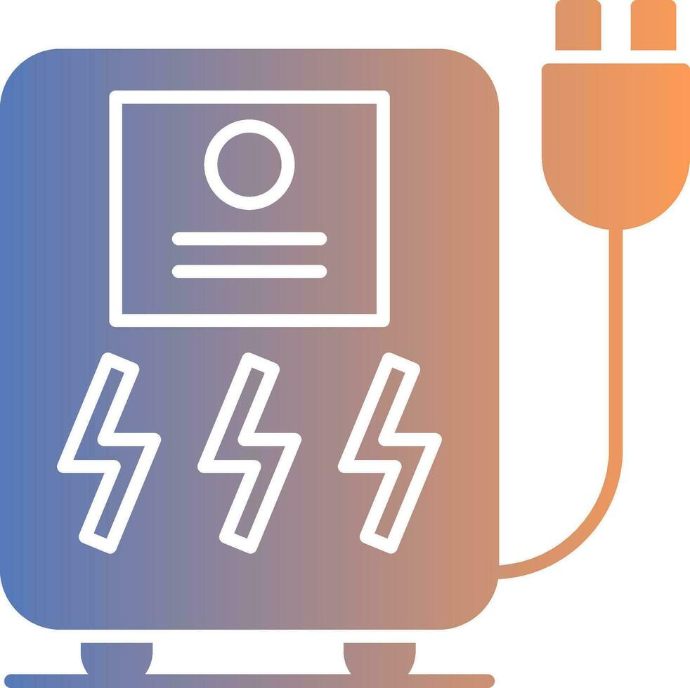 Uninterrupted Power Supply Gradient Icon vector