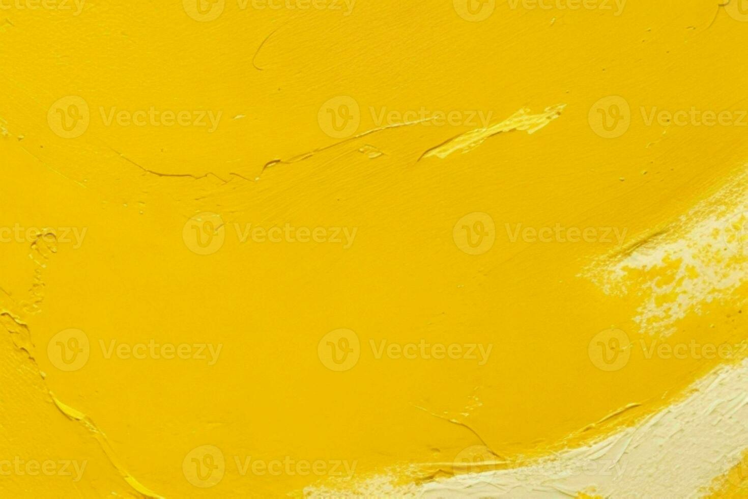 AI generated Closeup of impasto painting abstract rough yellow art painting texture background. Pro Photo