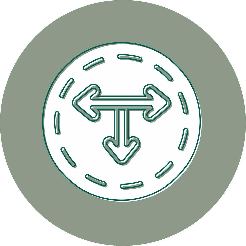 T Junction Vector Icon