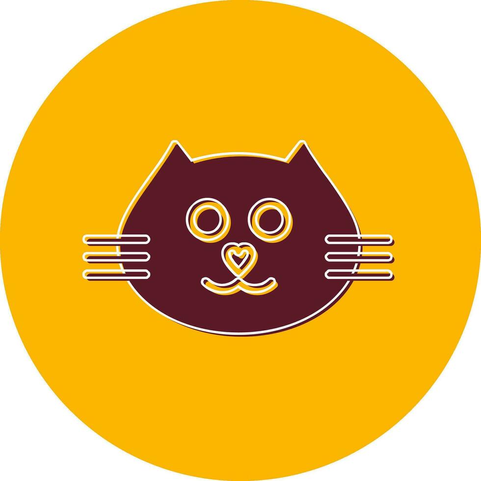 gato cara vector icono