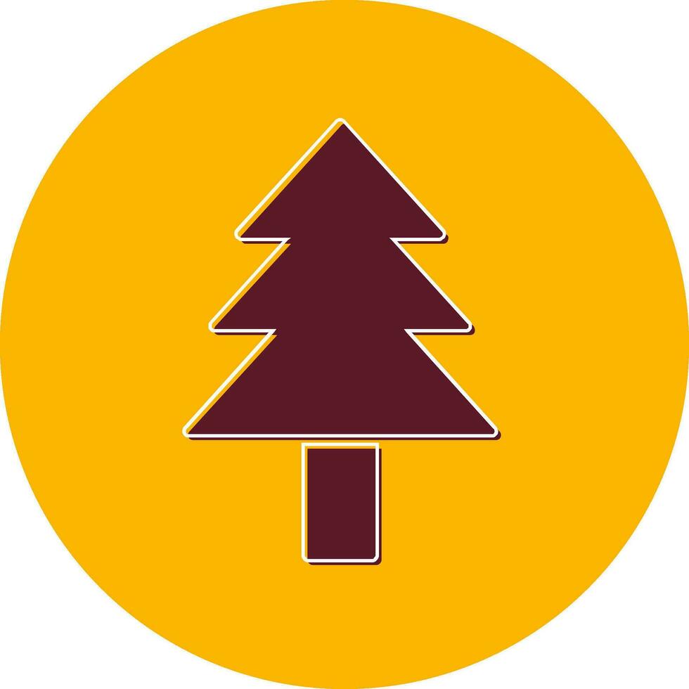 icono de vector de árbol de pino