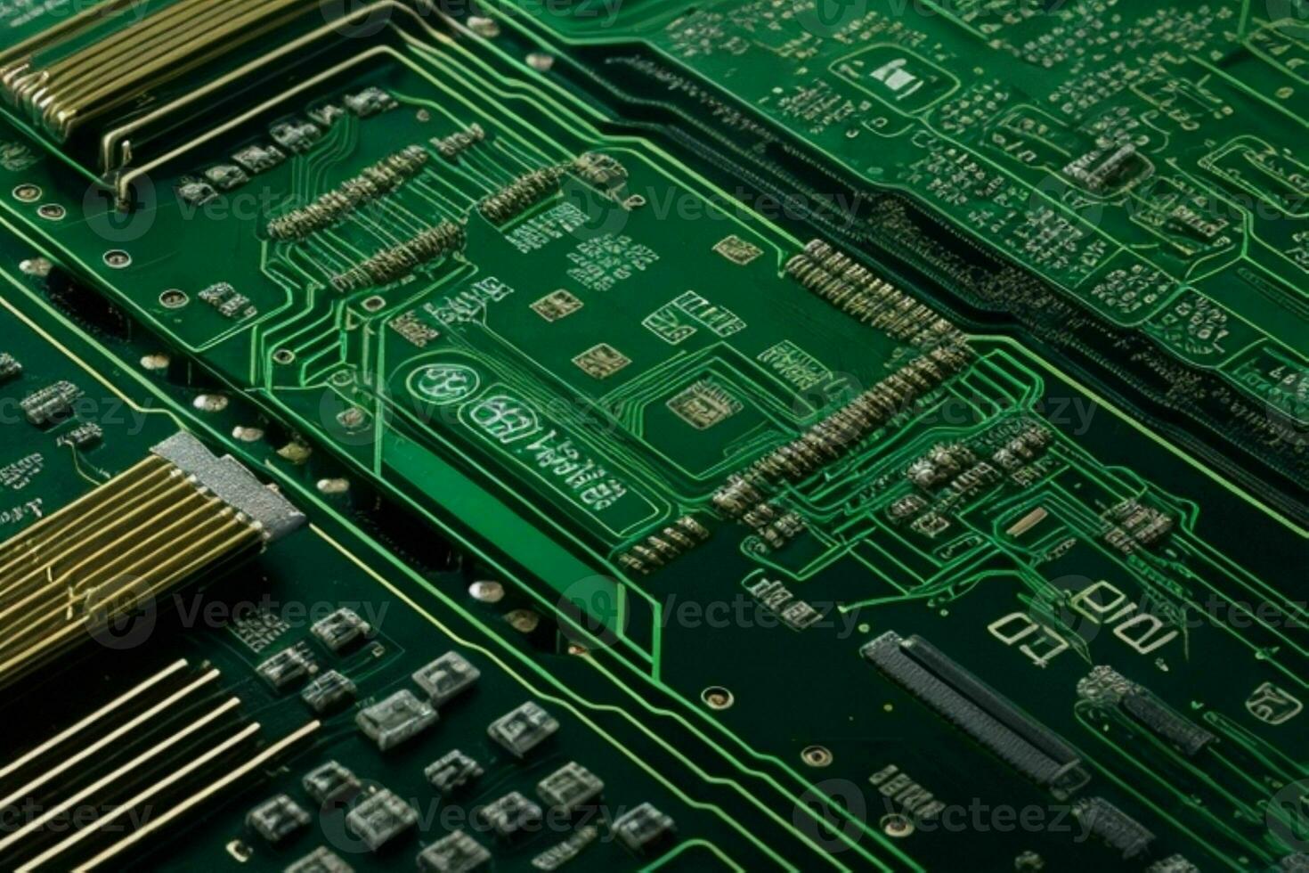 AI generated Circuit board background technology pattern. Pro Photo