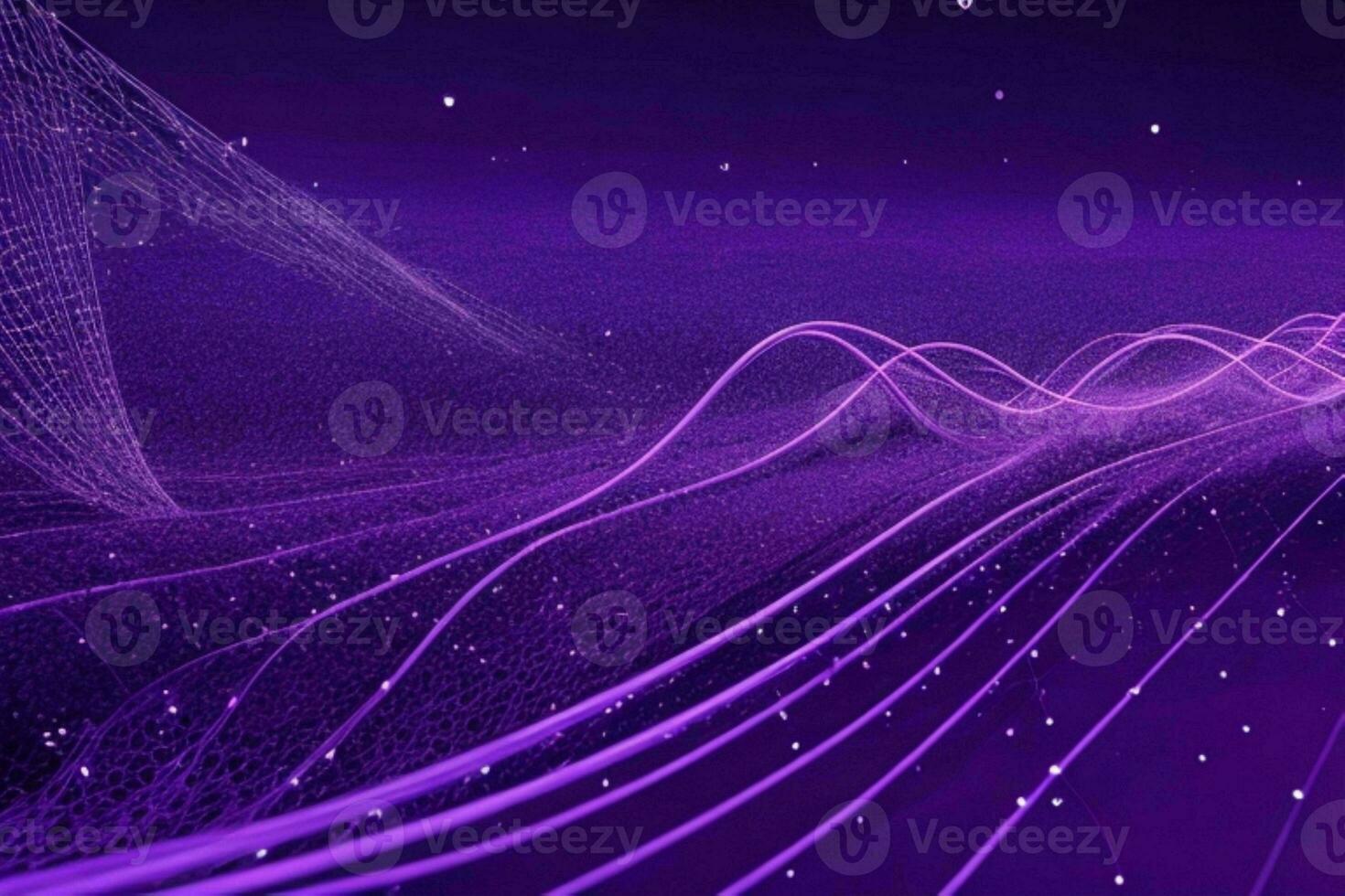 AI generated Network line of connecting stream with a wave of Futuristic abstract wave wallpaper background. Pro Photo