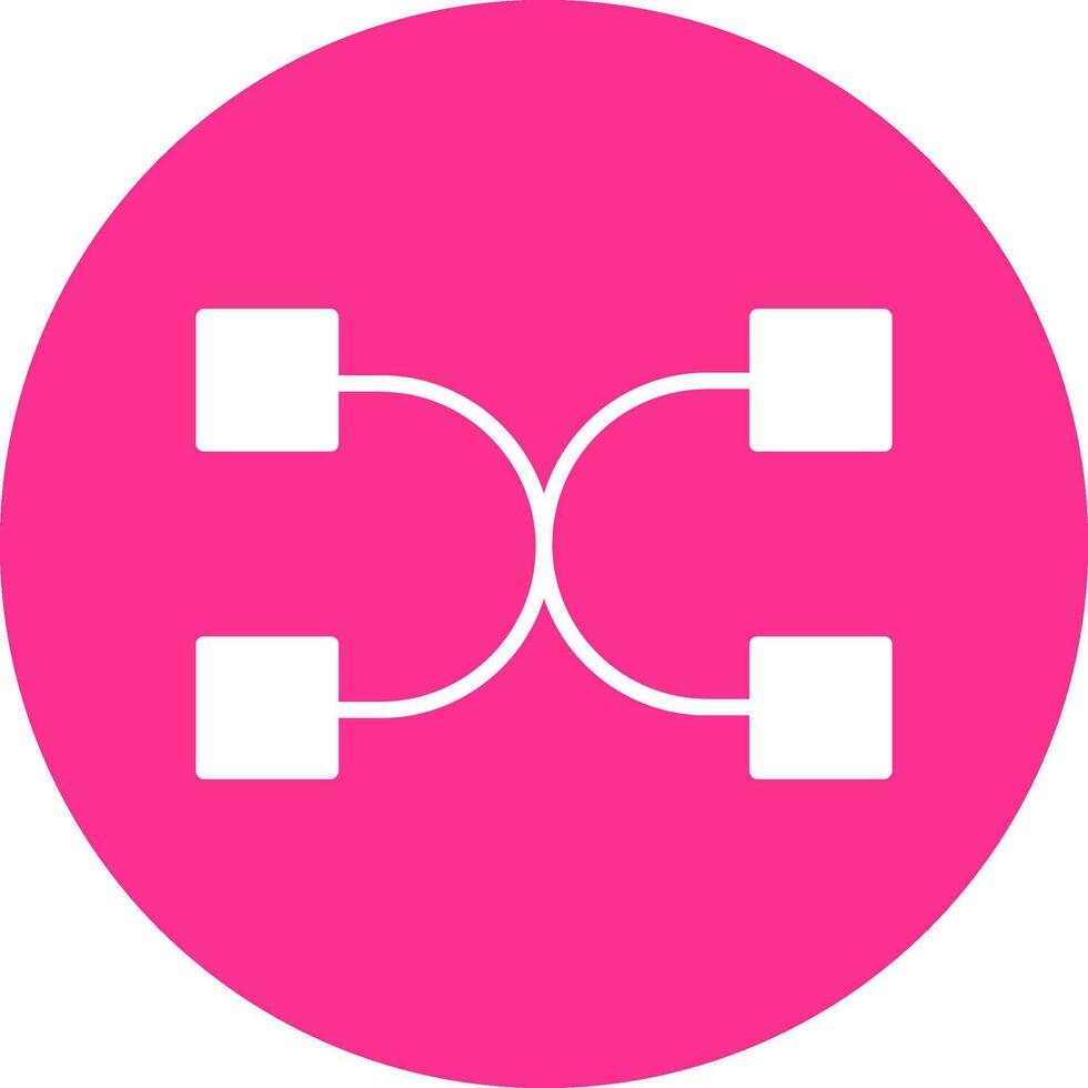 Many To Many Vector Icon