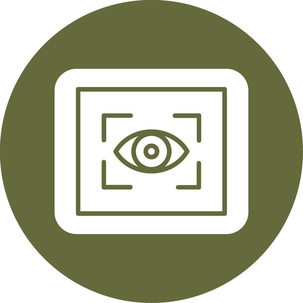 icono de vector de escáner ocular