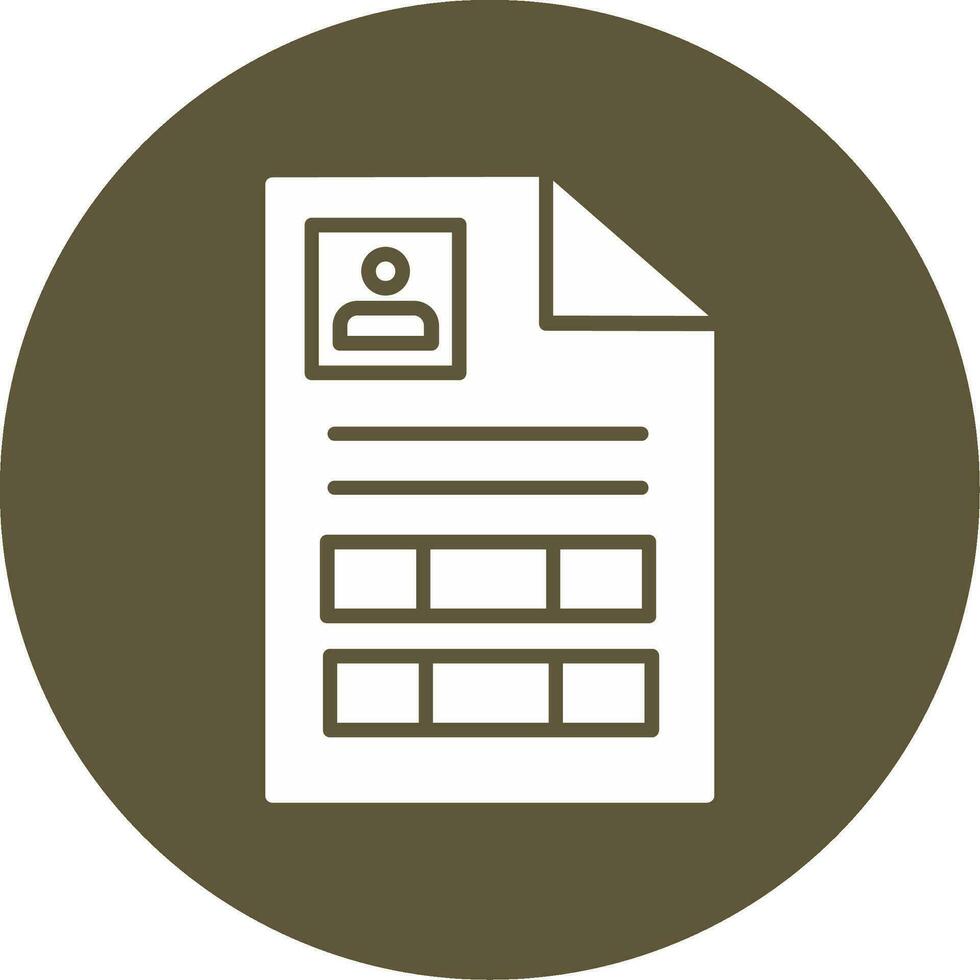 Curriculum Vitae Vector Icon